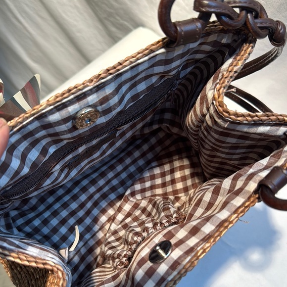 Croft & Barrow Brown and Red Tote Bag with Woven Design - Picture 6 of 12